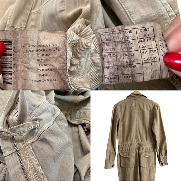 Messaline By L’EGOISTE  Limited Edition Beige West Jumpsuit Size Large - Picture 16 of 17
